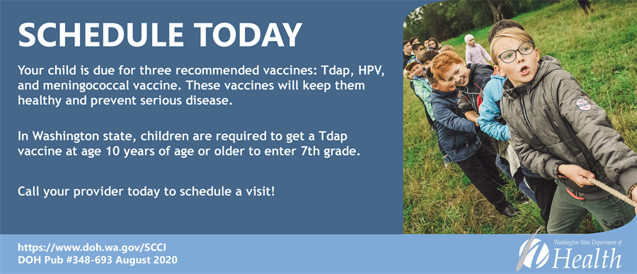 Schedule your immunization appointment today reminder
